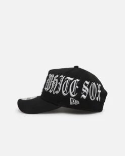 New Era Chicago White Sox 'Gothic Script' 9FORTY A-Frame Snapback Black/Grey -Culture Kings 198059973809 default 0040