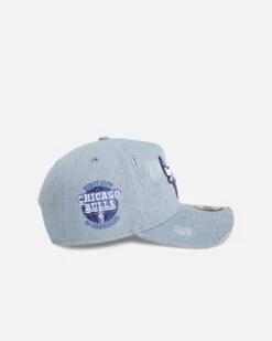New Era Chicago Bulls 'Distressed Denim' 9FORTY A-Frame Snapback Light Wash Denim -Culture Kings 198357651201 default 000030