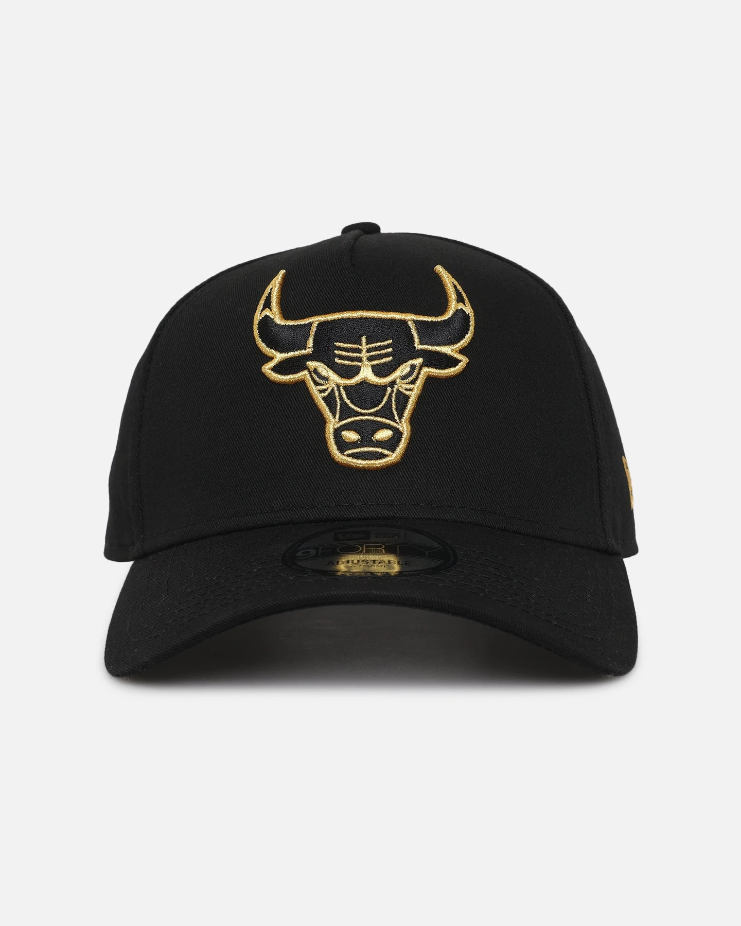 New Era Chicago Bulls 'NBA Black & Gold Embroidery' 9FORTY A-Frame Snapback Black/Gold 3 New Era Chicago Bulls 'NBA Black & Gold Embroidery' 9FORTY A-Frame Snapback Black/Gold