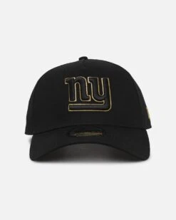 New Era New York Giants 'NFL Black & Gold Embroidery' 9FORTY A-Frame Snapback Black/Gold