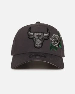 New Era Chicago Bulls 'Gray Tonal Rose Embroidery' 9FORTY A-Frame Snapback Gray