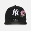 New Era New York Yankees 'Pink Rose Embroidery' 9FORTY A-Frame Snapback Black/Pink -Culture Kings 198976135236 default 0010