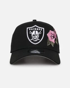 New Era Las Vegas Raiders 'Pink Rose Embroidery' 9FORTY A-Frame Snapback Black/Pink