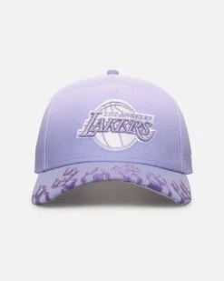 New Era Los Angeles Lakers 'Sundyed Flames' 9FORTY A-Frame Snapback Lavender