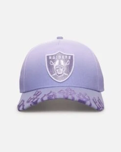 New Era Las Vegas Raiders 'Sundyed Flames' 9FORTY A-Frame Snapback Lavender
