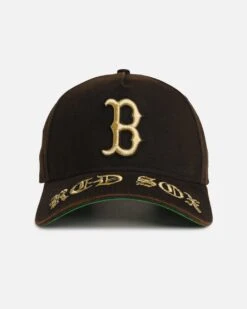 New Era Boston Red Sox 'Washed Gothic Visor' 9OFRTY A-Frame Snapback Black
