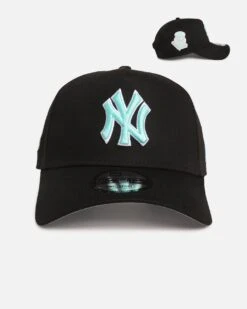 New Era New York Yankees 'Black Aqua' 9FORTY A-Frame Snapback Black/Aqua