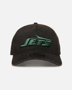 New Era New York Jets 'Sunbleached' 9FORTY A-Frame Snapback Washed Black