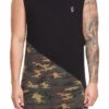 CARRÉ DIAGONAL PANEL 2 MUSCLE TEE BLACK/CAMO -Culture Kings 4434568662428 normal 0010