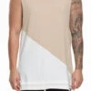 CARRÉ DIAGONAL PANEL 2 MUSCLE TEE STONE/OFF WHITE -Culture Kings 4434568662527 normal 0010