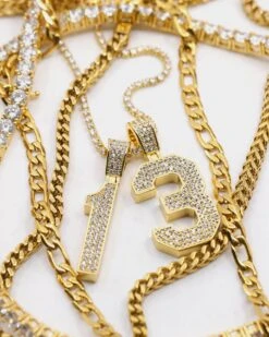 Saint Morta Men's Iced College Pendant Iced Gold -Culture Kings 4454569417841 default 00030