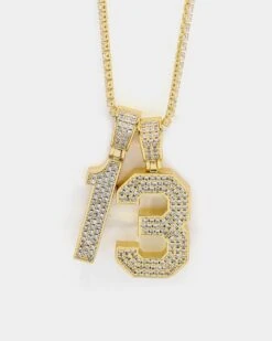 Saint Morta Men's Iced College Pendant Iced Gold -Culture Kings 4454569417841 default 00040