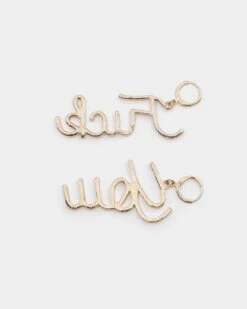 Raising Hell Women's FK Earrings Gold -Culture Kings 4454569467631 default 00070