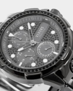 Versus Versace 6eme Arrondissement Crystal Set Gunmetal Watch Gunmetal -Culture Kings 7630030573910 default 00020