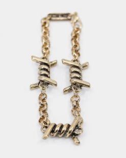 Wild For The Weekend Men's Barbed Wire Bracelet Gold -Culture Kings 9324609397202 default 00050
