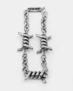 Wild For The Weekend Men's Barbed Wire Bracelet Silver -Culture Kings 9324609397226 default 00050