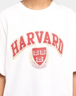 NATIONAL COLLEGIATE ATHLETIC ASSC Harvard University Team Arch Logo Vintage T-Shirt Vintage White -Culture Kings 9353380255777 womens 0040
