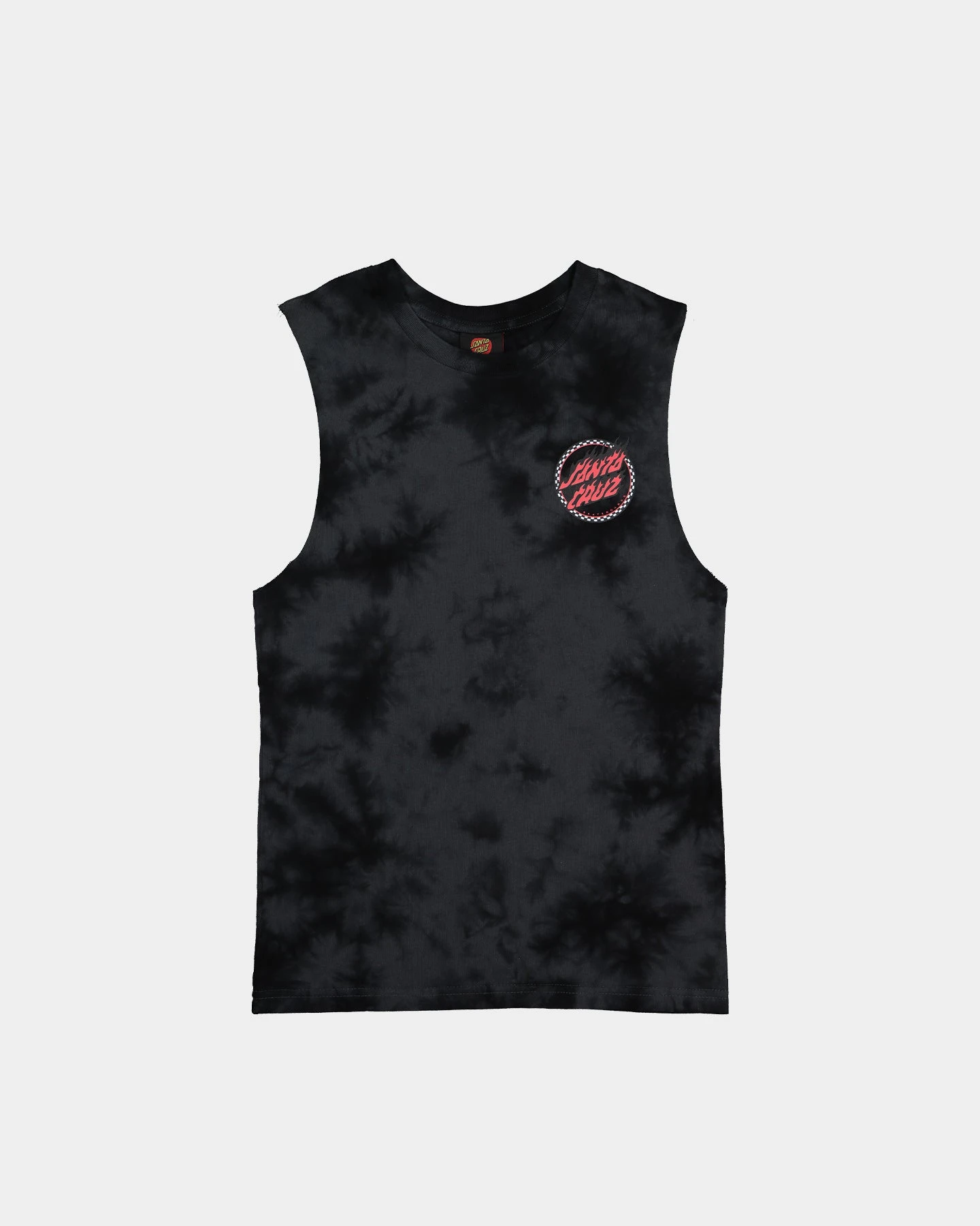 Santa Cruz Kids' Checked Out Flamed Dot Muscle T-Shirt Black/Black Tie Dye 6 Santa Cruz Kids' Checked Out Flamed Dot Muscle T-Shirt Black/Black Tie Dye - Image 4