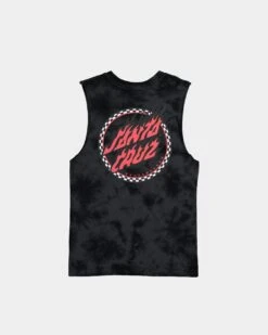 Santa Cruz Kids' Checked Out Flamed Dot Muscle T-Shirt Black/Black Tie Dye 11 Santa Cruz Kids' Checked Out Flamed Dot Muscle T-Shirt Black/Black Tie Dye -Culture Kings 9358677132885 default 0090