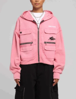 Loiter Women's Utility Cropped Hoodie Pink